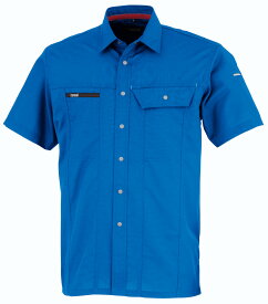 OK:70023 kansai uniform半袖シャツ作業服 作業着 ユニフォーム ストレッチ セットアップ ワークウェア