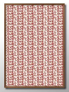 Love Love Love �t�H���g�A�[�g A3 �T�C�Y �|�X�^�[ �A�[�g ������� �G�� �C���e���A �k�� �C���X�g �}�b�g�� ������ �A�[�g�p�l�� �z �t���[�� �f�U�C�� �Ǌ|�� �M�t�g �V�z�j�� �f�B�X�v���C ��