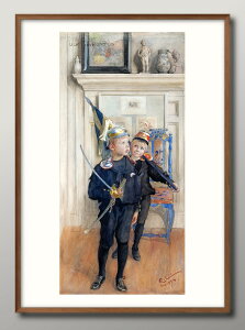 カール ラーション A3 サイズ ポスター アート おしゃれ 絵画 インテリア 北欧 イラスト マット紙 艶消し アートパネル 額 フレーム デザイン 壁掛け ギフト 新築祝い ディスプレイ 速達 送料