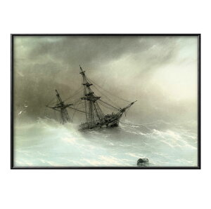 �C���@�� �A�C���@�]�t�X�L�[ Ship In A Stormy Sea A3 �T�C�Y �|�X�^�[ �A�[�g ������� �G�� �C���e���A �k�� �C���X�g �}�b�g�� ������ �A�[�g�p�l�� �z �t���[�� �f�U�C�� �Ǌ|�� �M�t�g �V�z�j