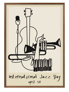 �W���Y�f�C JAZZ A3 �T�C�Y �|�X�^�[ �A�[�g ������� �G�� �C���e���A �k�� �C���X�g �}�b�g�� ������ �A�[�g�p�l�� �z �t���[�� �f�U�C�� �Ǌ|�� �M�t�g �V�z�j�� �f�B�X�v���C ���B ��������
