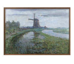 ピエト モンドリアン 月光と風車 A3 サイズ ポスター アート おしゃれ 絵画 インテリア 北欧 イラスト マット紙 艶消し アートパネル 額 フレーム デザイン 壁掛け ギフト 新築祝い ディスプ