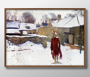 �W���� �V���K�[ �T�[�W�F���g Mannikin in the Snow A3 �T�C�Y �|�X�^�[ �A�[�g ������� �G�� �C���e���A �k�� �C���X�g �}�b�g�� ������ �A�[�g�p�l�� �z �t���[�� �f�U�C�� �Ǌ|�� �M�t�g �V�z�j