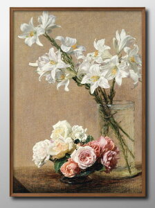 �A���� �t�@���^�������g�D�[�� Roses and Lilies A3 �T�C�Y �|�X�^�[ �A�[�g ������� �G�� �C���e���A �k�� �C���X�g �}�b�g�� ������ �A�[�g�p�l�� �z �t���[�� �f�U�C�� �Ǌ|�� �M�t�g �V�z�j