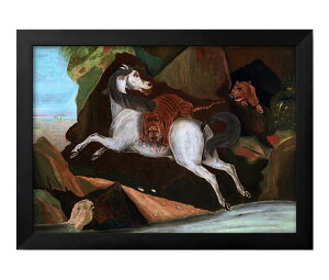 A \[ Tiger Attacking a Horse A3 TCY |X^[ A[g  G CeA k CXg }bg  A[gpl z t[ fUC Ǌ| Mtg Vzj fBXv