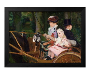 メアリー カサット 馬車に乗る女性と少女 A3 サイズ ポスター アート おしゃれ 絵画 インテリア 北欧 イラスト マット紙 艶消し アートパネル 額 フレーム デザイン 壁掛け ギフト 新築祝い