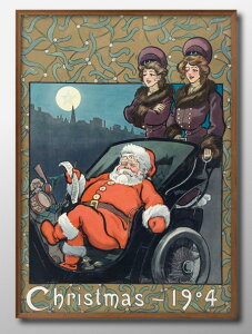 クリスマス ビンテージイラスト A3 サイズ ポスター アート おしゃれ 絵画 インテリア 北欧 イラスト マット紙 艶消し アートパネル 額 フレーム デザイン 壁掛け ギフト 新築祝い ディスプレ