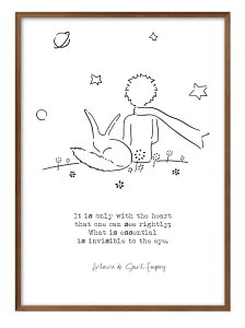 サン=テグジュペリ 星の王子さま A3 サイズ ポスター アート おしゃれ 絵画 インテリア 北欧 イラスト マット紙 艶消し アートパネル 額 フレーム デザイン 壁掛け ギフト 新築祝い ディスプ