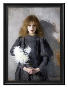 IK {YiXJ Girl with Chrysanthemums A3 TCY |X^[ A[g  G CeA k CXg }bg  A[gpl z t[ fUC Ǌ| Mtg Vzj f