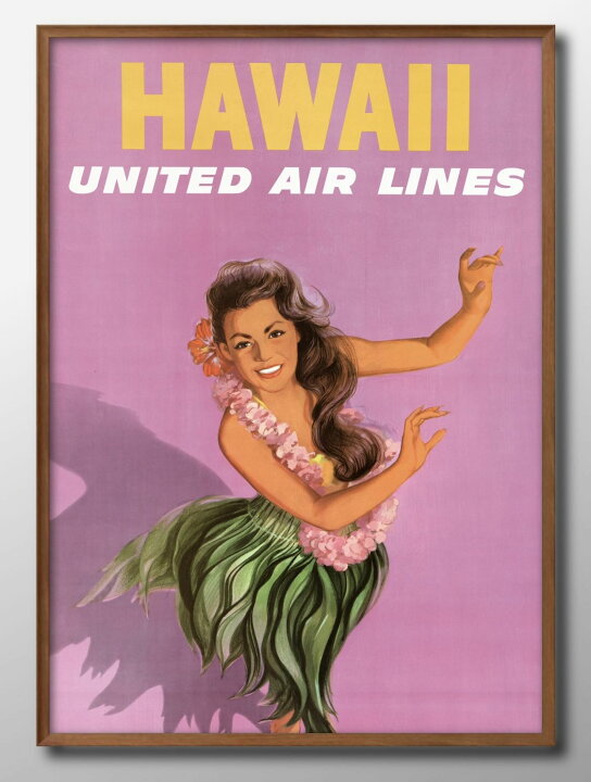楽天市場】ハワイ フラ Hawaii ユナイテッド航空 A3 サイズ ポスター 