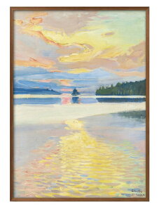 ANZ KbJb Sunset Over Lake Ruovesi A3 TCY |X^[ A[g  G CeA k CXg }bg  A[gpl z t[ fUC Ǌ| Mtg Vz