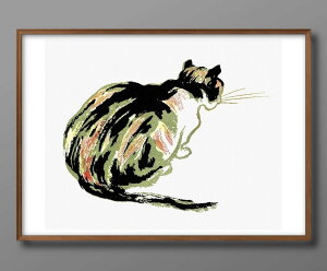 猫 ネコ ビンテージ ペンフィールド A3 サイズ ポスター アート おしゃれ 絵画 インテリア 北欧 イラスト マット紙 艶消し アートパネル 額 フレーム デザイン 壁掛け ギフト 新築祝い ディス