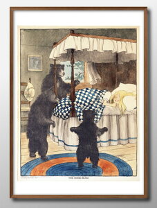 �G���U�x�X �e�C���[�E�H���R�b�g The Three Bears A3 �T�C�Y �|�X�^�[ �A�[�g ������� �G�� �C���e���A �k�� �C���X�g �}�b�g�� ������ �A�[�g�p�l�� �z �t���[�� �f�U�C�� �Ǌ|�� �M�t�g �V�z�j