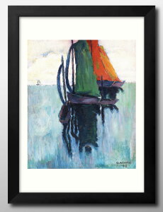 Eduard Dollerschell Windstille A3 サイズ ポスター アート おしゃれ 絵画 インテリア 北欧 イラスト マット紙 艶消し アートパネル 額 フレーム デザイン 壁掛け ギフト 新築祝い ディスプレイ 速達