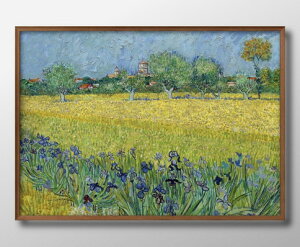 �t�B���Z���g �t�@�� �S�b�z View of Arles with Irises A3 �T�C�Y �|�X�^�[ �A�[�g ������� �G�� �C���e���A �k�� �C���X�g �}�b�g�� ������ �A�[�g�p�l�� �z �t���[�� �f�U�C�� �Ǌ|�� �M�t�g �V�z