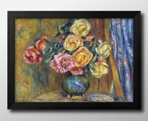 �I�[�M���X�g ���m���[�� Les Roses Au Rideau Bleu A3 �T�C�Y �|�X�^�[ �A�[�g ������� �G�� �C���e���A �k�� �C���X�g �}�b�g�� ������ �A�[�g�p�l�� �z �t���[�� �f�U�C�� �Ǌ|�� �M�t�g �V�z�j��