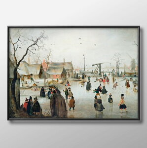 ヘンドリック アーフェルカンプ 冬の楽しみ A3 サイズ ポスター アート おしゃれ 絵画 インテリア 北欧 イラスト マット紙 艶消し アートパネル 額 フレーム デザイン 壁掛け ギフト 新築祝い