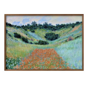 クロード モネ くぼ地のヒナゲシ畑、ジヴェルニー近郊 A3 サイズ ポスター アート おしゃれ 絵画 インテリア 北欧 イラスト マット紙 艶消し アートパネル 額 フレーム デザイン 壁掛け ギフ