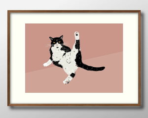 猫 ネコ 北欧 A3 サイズ ポスター アート おしゃれ 絵画 インテリア 北欧 イラスト マット紙 艶消し アートパネル 額 フレーム デザイン 壁掛け ギフト 新築祝い ディスプレイ 速達 送料無料