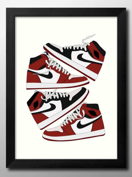 楽天市場】ナイキ アート スニーカー A3 サイズ ポスター アート  