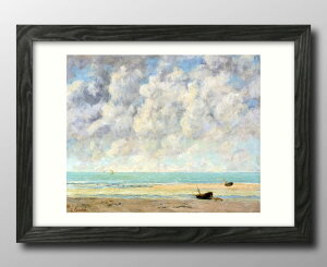 ギュスターヴ クールベ The Calm Sea A3 サイズ ポスター アート おしゃれ 絵画 インテリア 北欧 イラスト マット紙 艶消し アートパネル 額 フレーム デザイン 壁掛け ギフト 新築祝い ディスプ