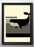 日本製 BAUHAUS バウハウス BAUHAUS 鯨 クジラ A3 サイズ ポスター アート おしゃれ 絵画 インテリア 北…