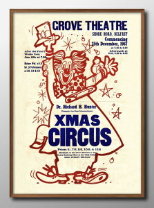 クリスマス 北アメリカ サーカス A3 サイズ ポスター アート おしゃれ 絵画 インテリア 北欧 イラスト マット紙 艶消し アートパネル 額 フレーム デザイン 壁掛け ギフト 新築祝い ディスプ