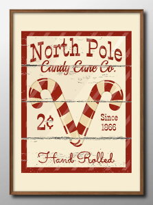 クリスマス キャンディー Xmas A3 サイズ ポスター アート おしゃれ 絵画 インテリア 北欧 イラスト マット紙 艶消し アートパネル 額 フレーム デザイン 壁掛け ギフト 新築祝い ディスプレイ