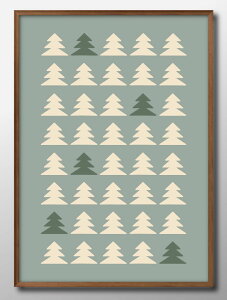 クリスマス ツリー A3 サイズ ポスター アート おしゃれ 絵画 インテリア 北欧 イラスト マット紙 艶消し アートパネル 額 フレーム デザイン 壁掛け ギフト 新築祝い ディスプレイ 速達 送料