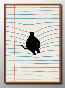 リラックス 猫 ネコ A3 サイズ ポスター アート おしゃれ 絵画 インテリア 北欧 イラスト マット紙 艶消し アートパネル 額 フレーム デザイン 壁掛け ギフト 新築祝い ディスプレイ 速達 送料