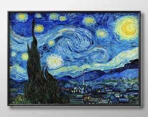 フィンセント ファン ゴッホ 星月夜 A3 サイズ ポスター アート おしゃれ 絵画 インテリア 北欧 イラスト マット紙 艶消し アートパネル 額 フレーム デザイン 壁掛け ギフト 新築祝い ディス