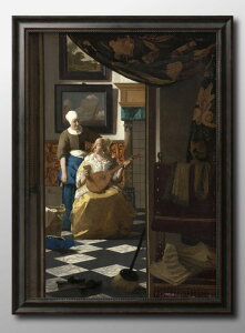 ヨハネス フェルメール 恋文 A3 サイズ ポスター アート おしゃれ 絵画 インテリア 北欧 イラスト マット紙 艶消し アートパネル 額 フレーム デザイン 壁掛け ギフト 新築祝い ディスプレイ