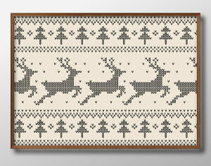 クリスマス トナカイ A3 サイズ ポスター アート おしゃれ 絵画 インテリア 北欧 イラスト マット紙 艶消し アートパネル 額 フレーム デザイン 壁掛け ギフト 新築祝い ディスプレイ 速達 送