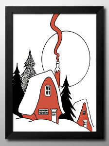 クリスマスの夕食 Xmas A3 サイズ ポスター アート おしゃれ 絵画 インテリア 北欧 イラスト マット紙 艶消し アートパネル 額 フレーム デザイン 壁掛け ギフト 新築祝い ディスプレイ 速達 送