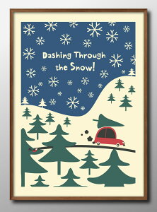 雪 クリスマス ツリー Xmas A3 サイズ ポスター アート おしゃれ 絵画 インテリア 北欧 イラスト マット紙 艶消し アートパネル 額 フレーム デザイン 壁掛け ギフト 新築祝い ディスプレイ 速
