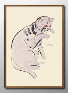 アンディ ウォーホル 猫 ネコ Sam アート A3 サイズ ポスター アート おしゃれ 絵画 インテリア 北欧 イラスト マット紙 艶消し アートパネル 額 フレーム デザイン 壁掛け ギフト 新築祝い