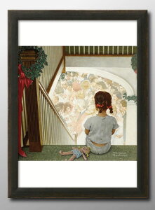 m[} bNEF NX}X Girl Looking Downstairs at Christmas Party A3 TCY |X^[ A[g  G CeA k CXg }bg  A[gpl z t[ fUC 