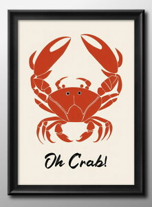 I Jj Nu Oh Crab! Funny Kitchen A3 TCY |X^[ A[g  G CeA k CXg }bg  A[gpl z t[ fUC Ǌ| Mtg Vzj fBXv