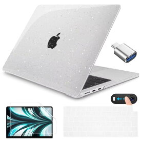 CISSOOK for MacBook Air 13.6 インチ ケース 2022 A2681 M2 対応 新型 シェルカバー おしゃれ ハードケース 薄型 耐衝撃 軽量 日本語JIS配列 キーボードカバー + 保護フィルム + Type-C to USB 変換アダプタ +