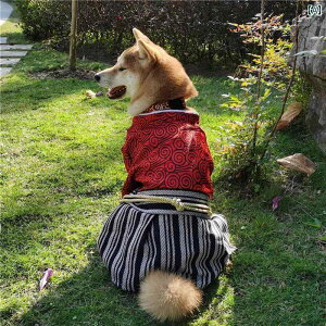 犬の服 ドックウェア かっこいい 着物 袴 浴衣 写真撮影 晴れ着 正月 七五三 節句 こどもの日 ひ祭り 誕生日 猫 ペット 和 武士 黒 赤 金