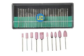 UID 【2.35mm軸】 40PCS セット ミニルーター/ルーター/リューター/ペンルーター用 ダイヤモンドビット &amp; 軸付砥石 プロクソン(PROXXON) 標準マンドレルサイズ2.35mm軸径対応 NO.817