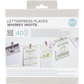 We R Memory Keepers Printing Plate レタープレス - Whimsey Invite (40 ピース)