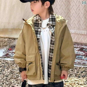 キッズ おしゃれ 男の子 アウター 春秋 前開き ジップアップ フード ポケット トップス ウィンドブレーカー ジャケット アウトドア スポーツ 防水 薄手 軽量 カジュアル 大きめサイズ 無地