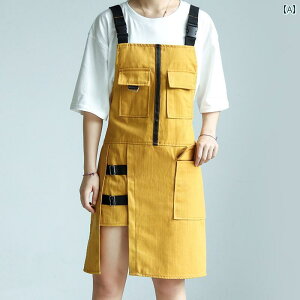 ガーデニングエン デニム ファッション メンズ レディース メンズ レディース兼 フリーサイズ ショップ レストラン ウェイター 作業服 イエロー ブラック グリーン おしゃれ シンプル