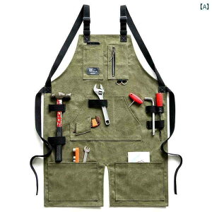 ガーデニングエン おしゃれ 厚手 アウトドア 耐摩耗 メンズ レディース メンズ レディース兼 デニム 大工 防水 作業服 グリーン ブラウン ブルー フリーサイズ レトロ