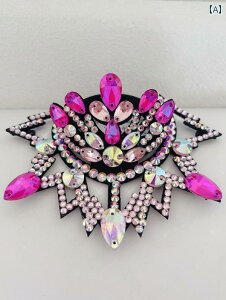 新体操 髪飾り 衣装 女の子 お団子ヘア ラインストーン キラキラ おしゃれ ゴージャス アクセサリー ピンク 紫 白 ダンス バレエ フィギュアスケート