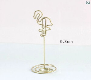 メモ スタンド クリップ ホルダー 卓上 文房具 雑貨 カード 名刺 インテリア フォト メッセージ デスクトップ 飾り ワイヤー シンプル おしゃれ ゴールド