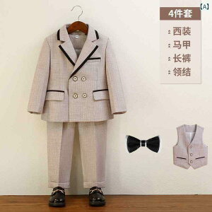 男の子 子供スーツ フォーマル キッズ 礼服 卒業 入学式 七五三 3点 ダブルブレスト ジャケット 長ズボン ベスト 蝶ネクタイ シャツ おしゃれ ブリティッシュ グレー 青 ピンク