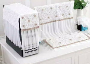 パソコン モニター カバー ほこりよけ ディスプレイ PC デスクトップ 汚れ防止 保護 防塵 キーボード セット レース スリーブ エレガント