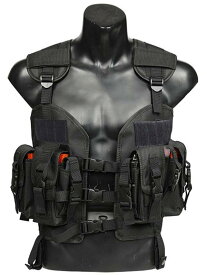 タクティカルベスト サバイバルゲーム ミリタリー品 サバゲー 装備 多 耐久性 ボディーアーマー 胸部 保護 調節可能 バックル 収納 黒 迷彩